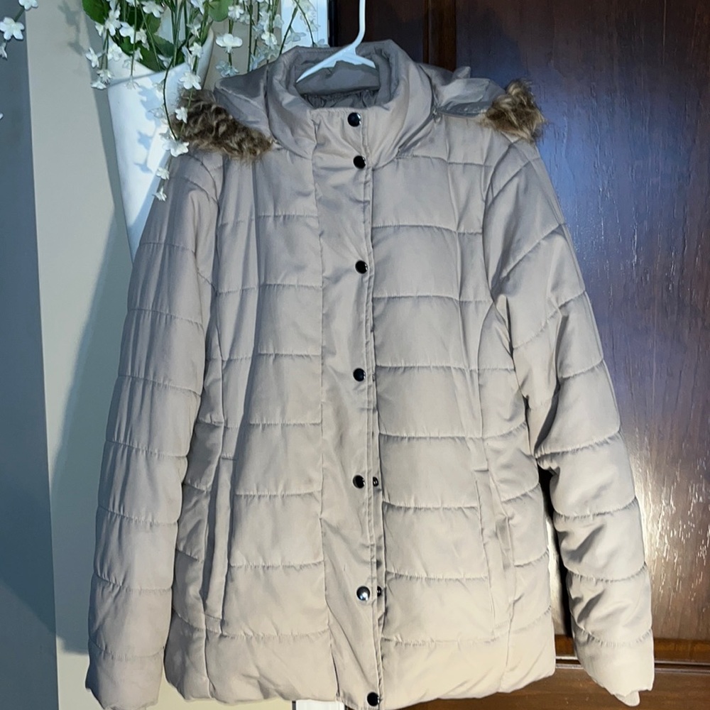 St John’s Bay Puffer Car Length Coat Size L Lowest Price